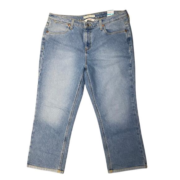 Tommy Hilfiger - Light Wash Cuffed Hipster Jeans - Size 16 - Picture 2 of 16